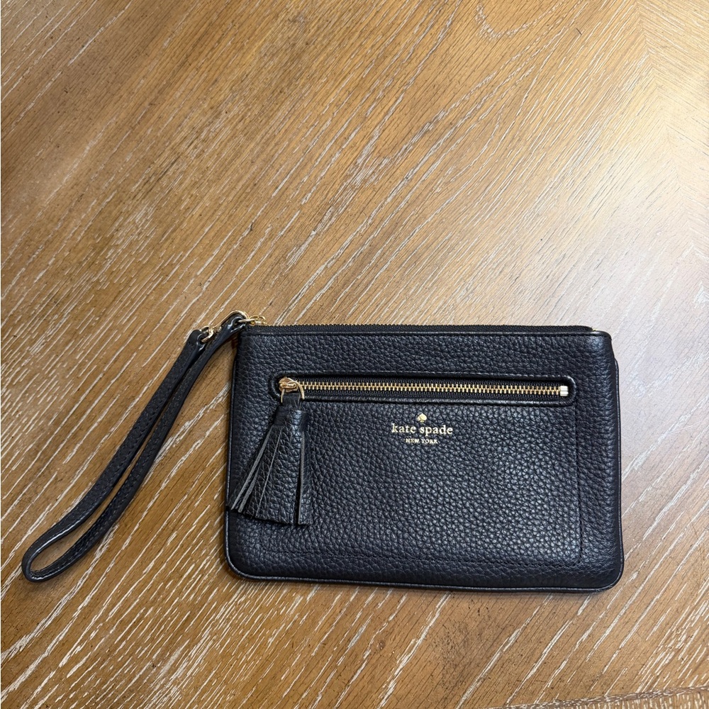 kate spade Black Wristlet Clutch
